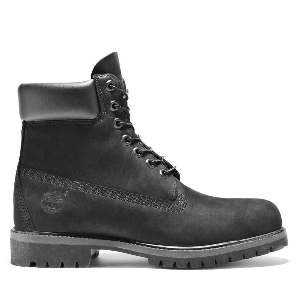 Bocanci De Zapada Timberland Barbati Negrii - 6-Inch Premium Waterproof - Romania - BWVOXA380